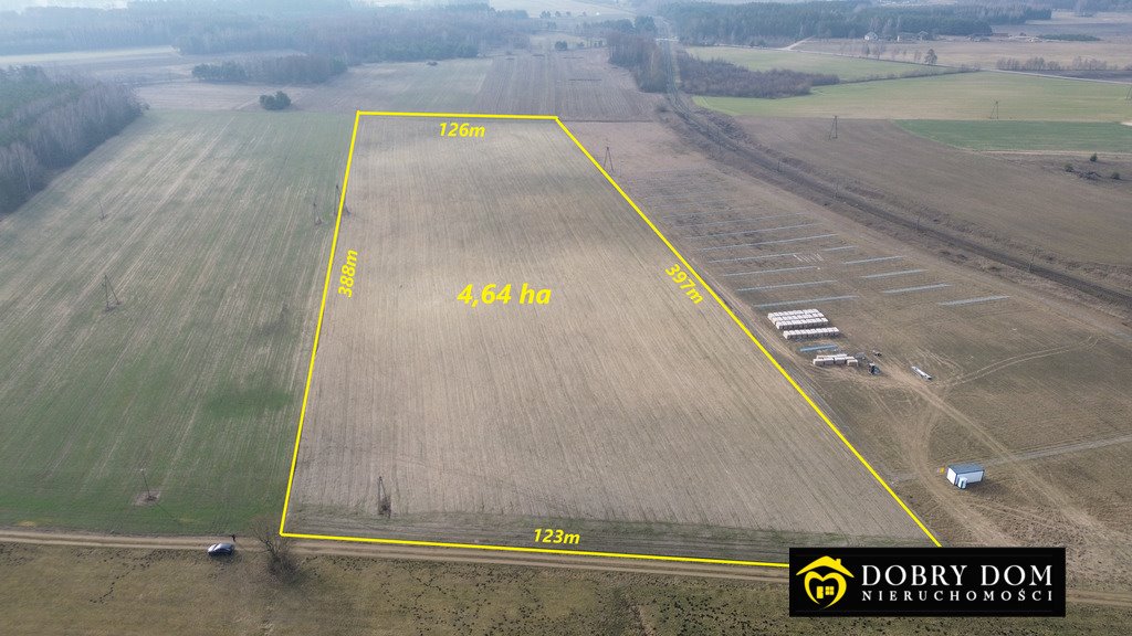 Polecam działkę inwestycyjną 46 400 m² z prądem, dojazd utwardzony Nowosiółki  46 400m2 Foto 1