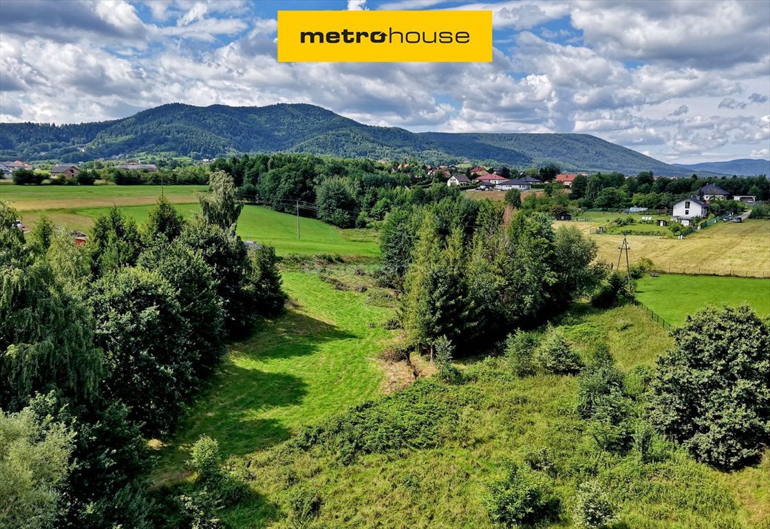 Działka 28 arów z widokiem na Beskid Mały, spokojna okolica Targanice  2 796m2 Foto 1