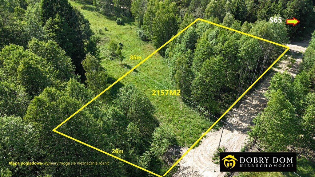 Na sprzedaż działka 2157 m² przy lesie z warunkami zabudowy Borsukówka  2 157m2 Foto 1