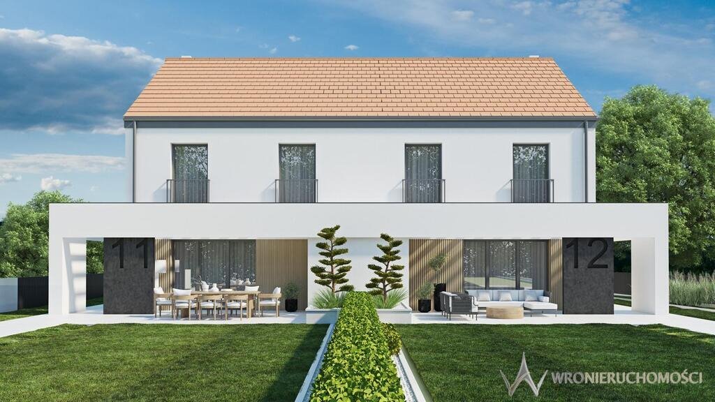 Dom bliźniak 110m2 z dużą działką, stan deweloperski Byków  110m2 Foto 1