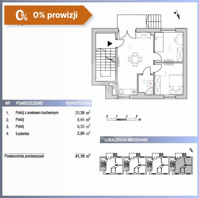 Mieszkanie trzypokojowe na sprzedaż Bydgoszcz, Czyżkówko  41m2 Foto 8