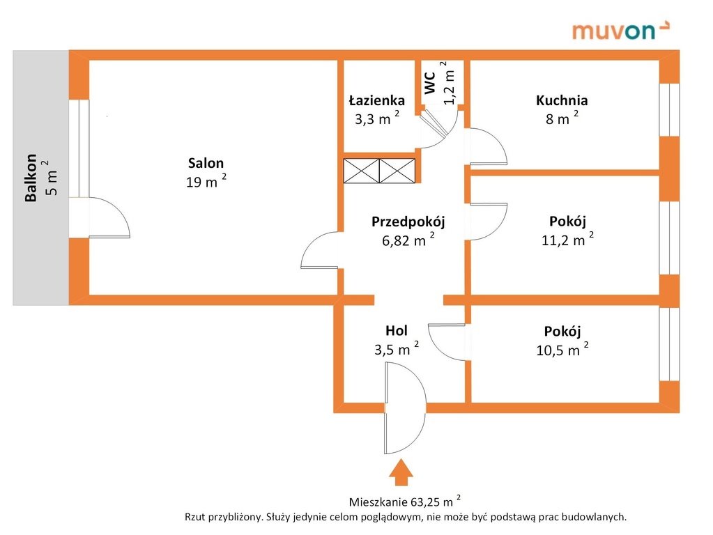 Mieszkanie trzypokojowe na sprzedaż Aleksandrów Łódzki, Konstantynowska  64m2 Foto 5