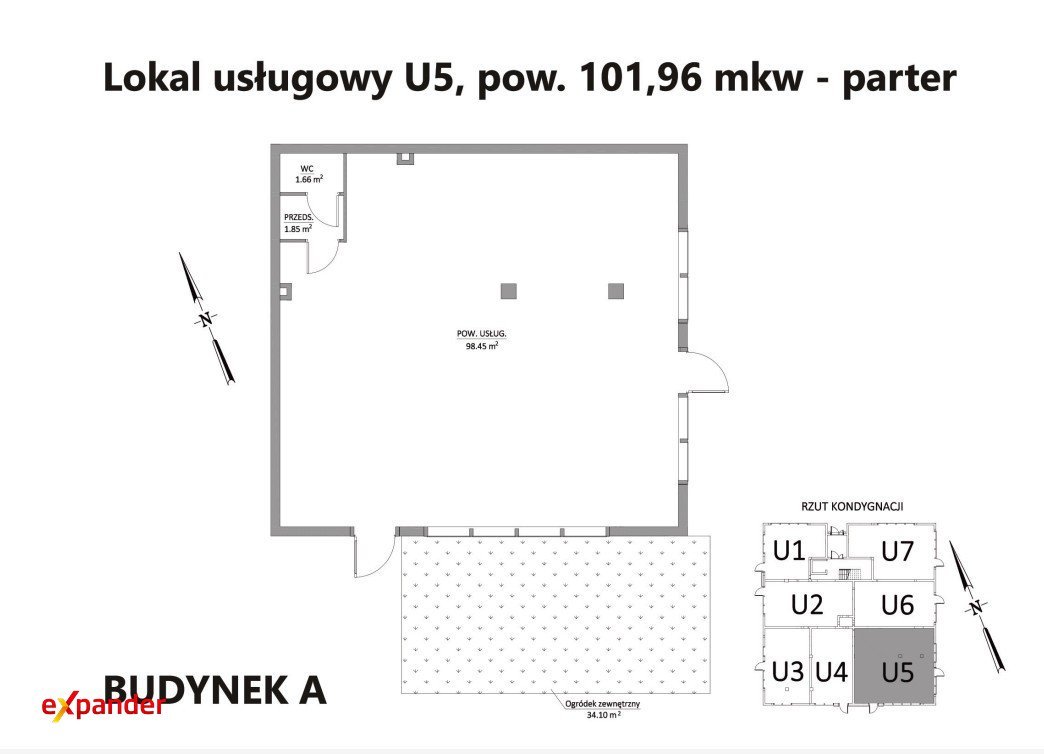 Lokal użytkowy 102 m2, brak PCC, 2 miejsca postojowe Wrocław, Syryjska  102m2 Foto 1