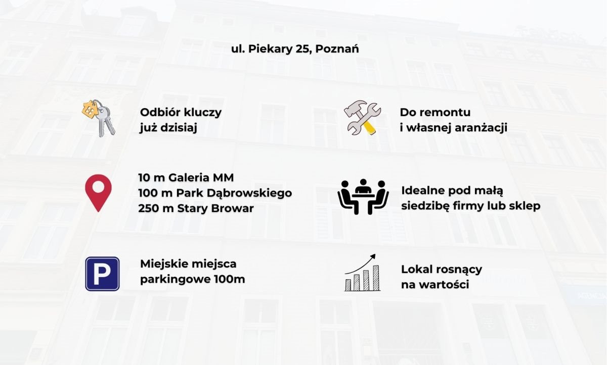 Lokal użytkowy na sprzedaż Poznań, Piekary, Piekary  33m2 Foto 5