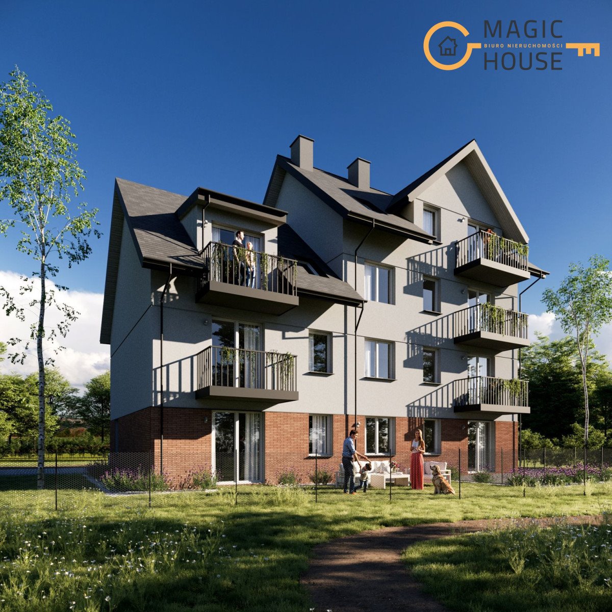 Dwupoziomowe 95 m² apartament z 2 balkonami i miejscem postojowym Kartuzy, Kolejowa  95m2 Foto 1