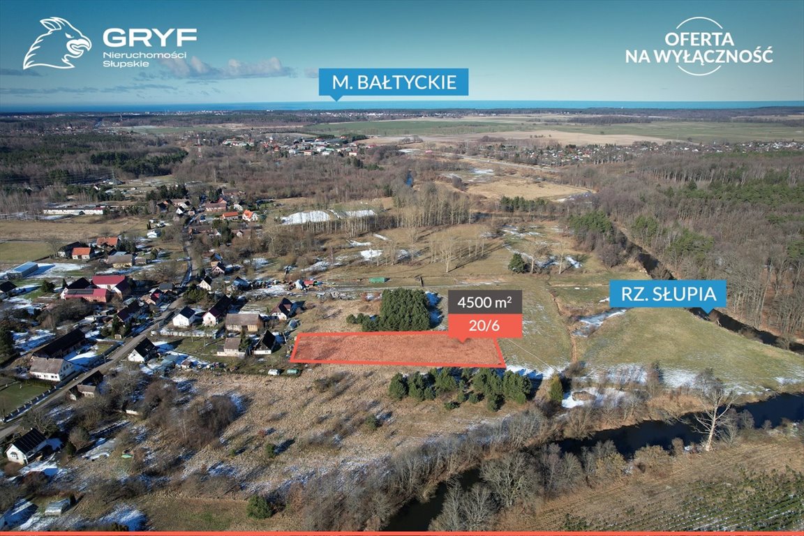 Działka 4500 m² pod inwestycję w Charnowie, 3 km od Ustki Charnowo  4 500m2 Foto 1