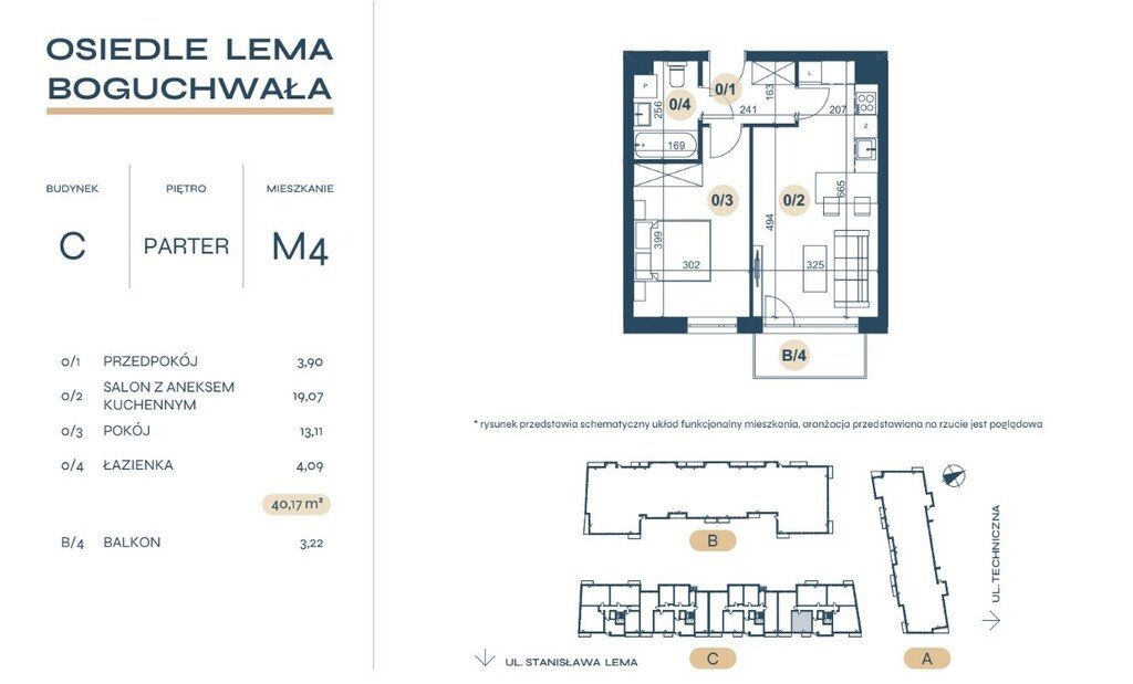 Mieszkanie dwupokojowe na sprzedaż Boguchwała, Stanisława Lema  40m2 Foto 7