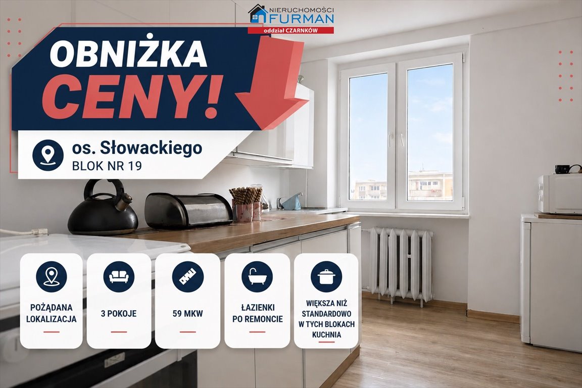 Do sprzedania 3-pokojowe mieszkanie 58,7 m² z balkonem w Trzciance Trzcianka  59m2 Foto 1