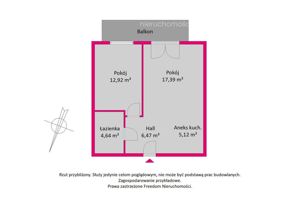 Mieszkanie dwupokojowe na sprzedaż Warszawa, Białołęka, Tarchomin, Myśliborska  47m2 Foto 12