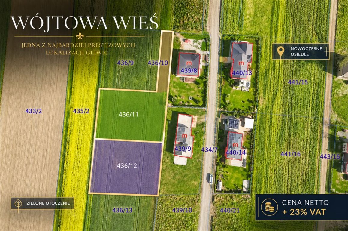 Działka 964 m² w prestiżowej lokalizacji Gliwic - zapraszam Gliwice, Wójtowa Wieś  1 130m2 Foto 1