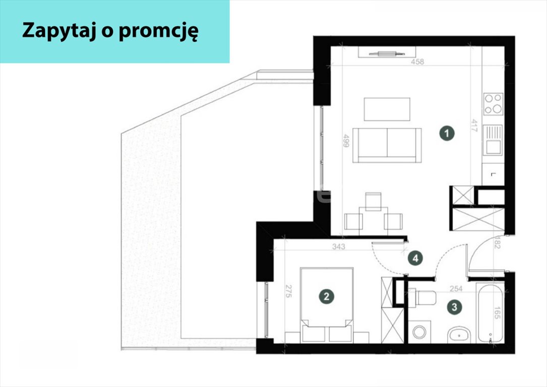 Mieszkanie dwupokojowe na sprzedaż Łódź, 6 Sierpnia  38m2 Foto 2