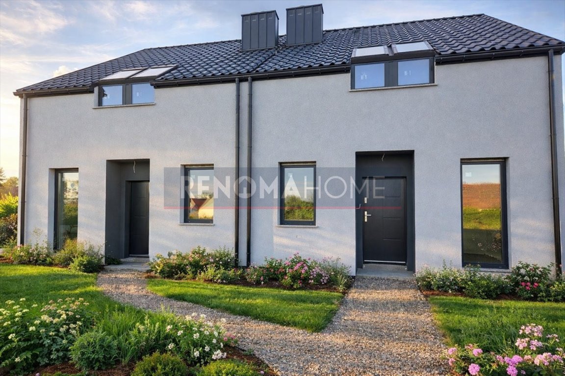 Nowoczesny dom bliźniaczy 94 m2 z ogrodem i poddaszem Gniechowice  94m2 Foto 1