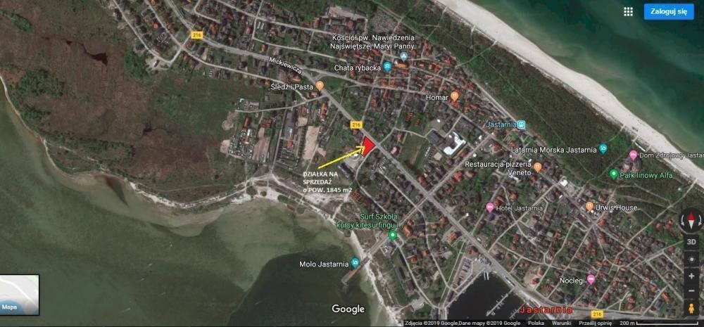 Działka inna na sprzedaż Jastarnia 1 845m2 Foto 1 Działka inna na sprzedaż Jastarnia 1 845m2 Foto 1