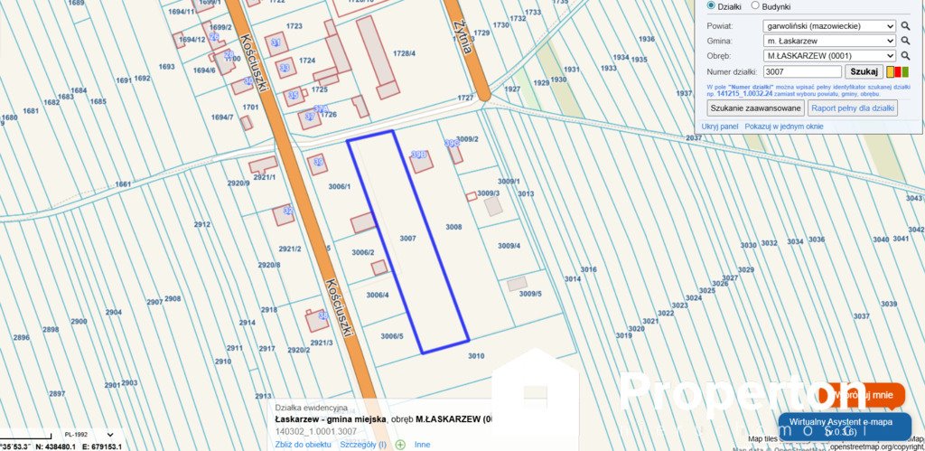 Działka budowlana 3 640 m² w Łaskarzewie, spokojna okolica Łaskarzew, Kościuszki  3 798m2 Foto 1