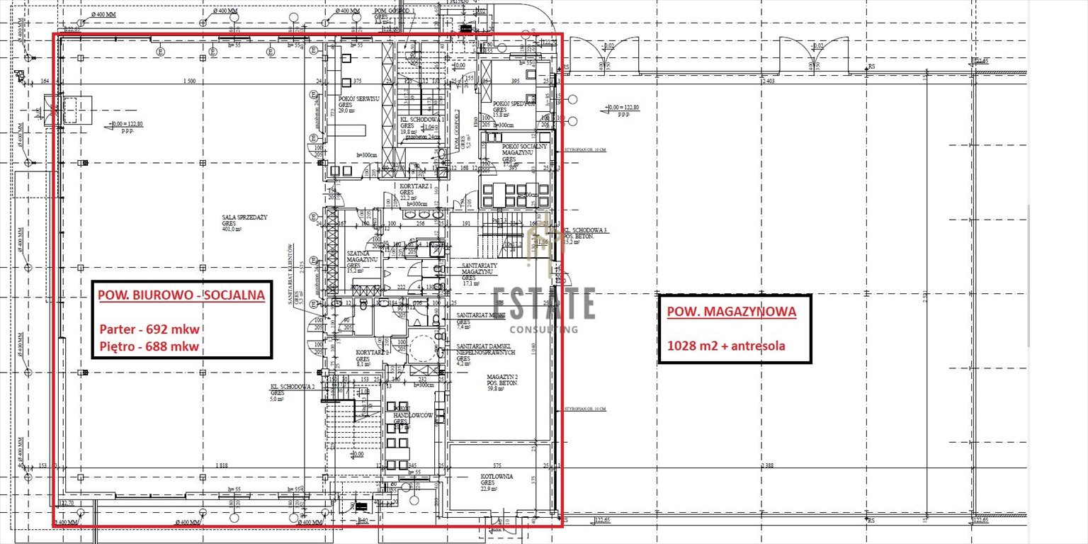 Obiekt usługowy 2422 m2 z biurami i magazynem w Zawadach Białystok, Zawady  2 422m2 Foto 1
