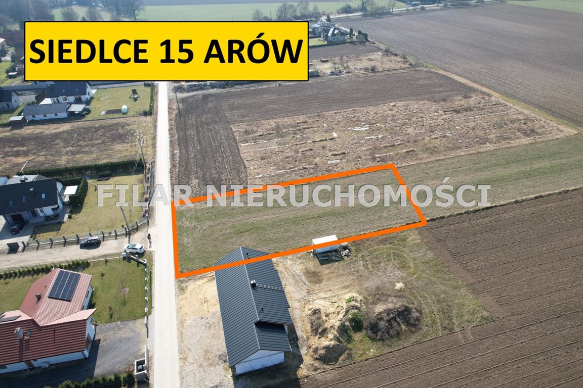 Działka budowlana 1523 m2 z mediami, widok na las Siedlce  1 523m2 Foto 1