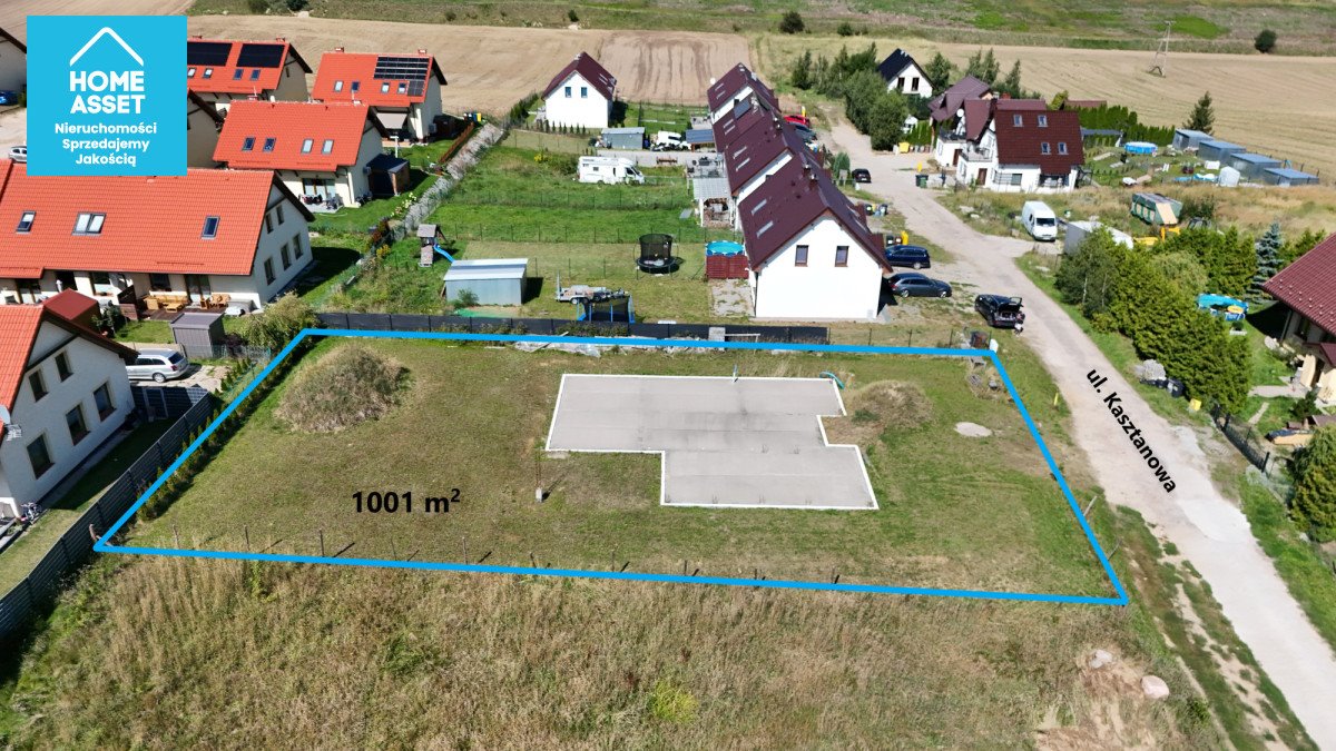 Do sprzedania działka 1001 m² z rozpoczętą budową domu Skowarcz, Kasztanowa  1 001m2 Foto 1