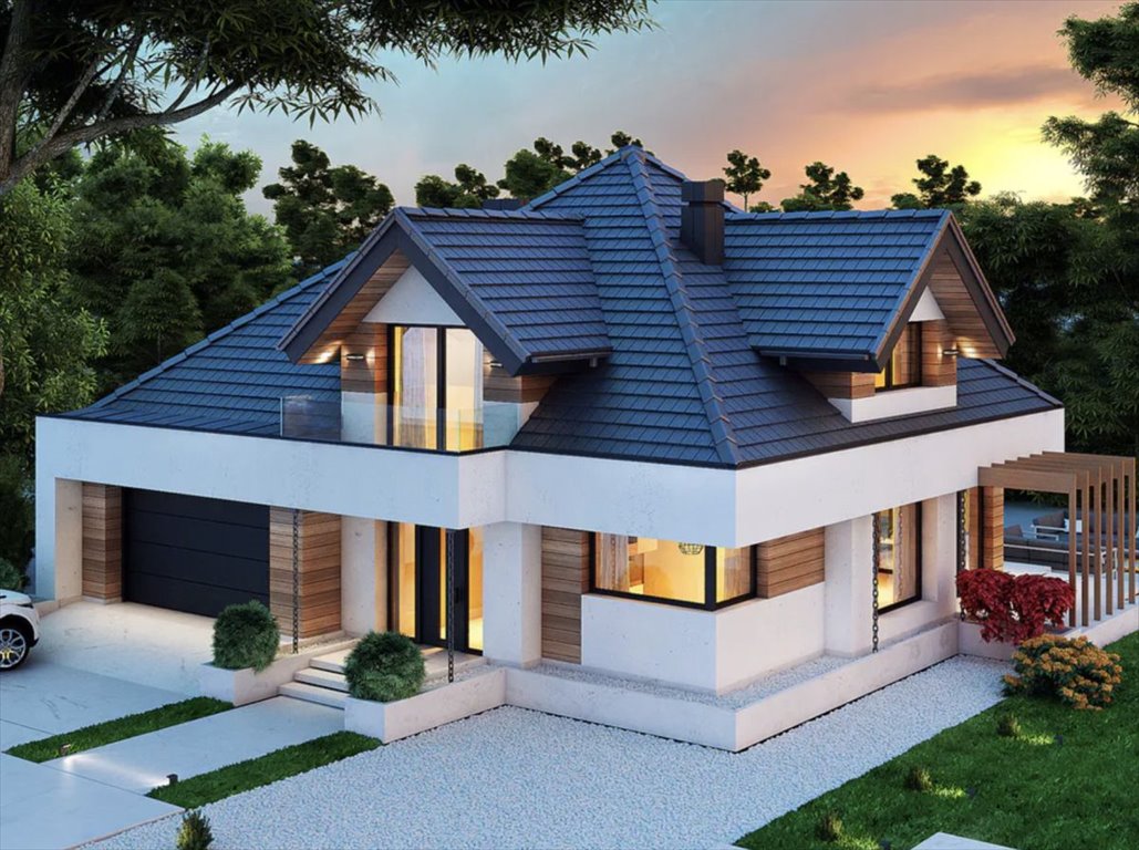 Nowoczesny dom 235 m2 w Kielanówce, stan surowy zamknięty Kielanówka  235m2 Foto 1