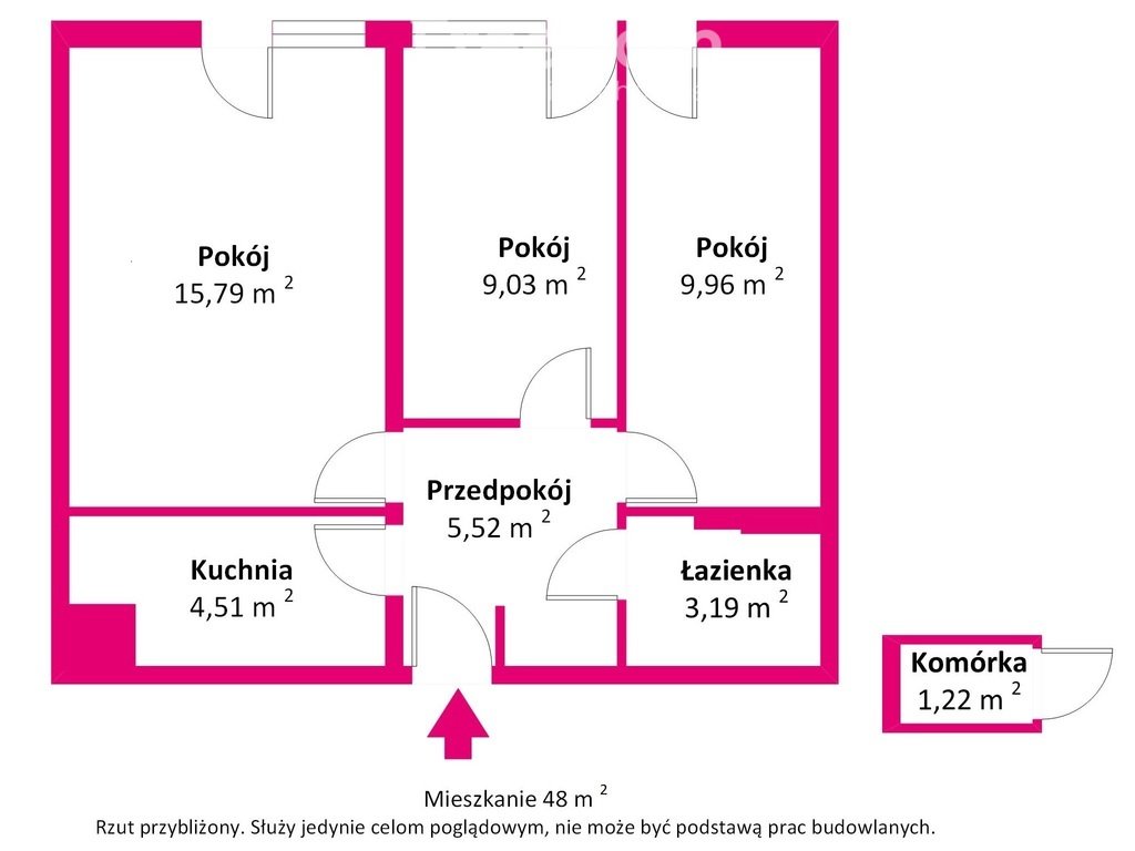 Mieszkanie trzypokojowe na sprzedaż Warszawa, Grzybowska  48m2 Foto 16