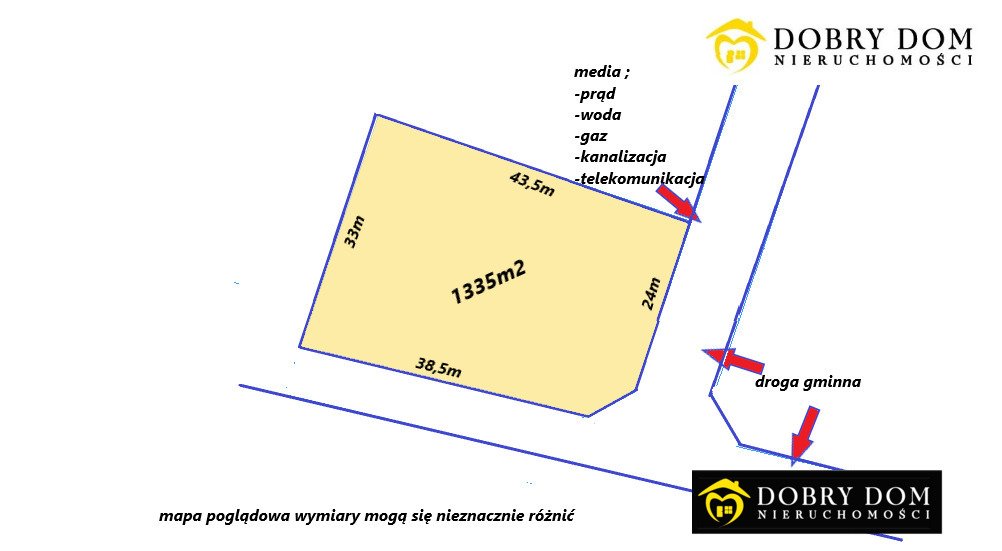 Działka budowlana na sprzedaż Księżyno  1 335m2 Foto 1