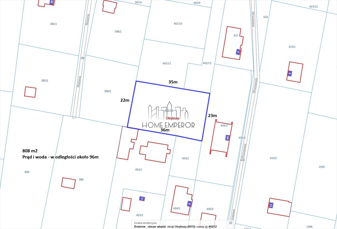 Działka pod zabudowę w Otrębusach 808 m² - zapraszam Otrębusy, Wrzosowa  808m2 Foto 1