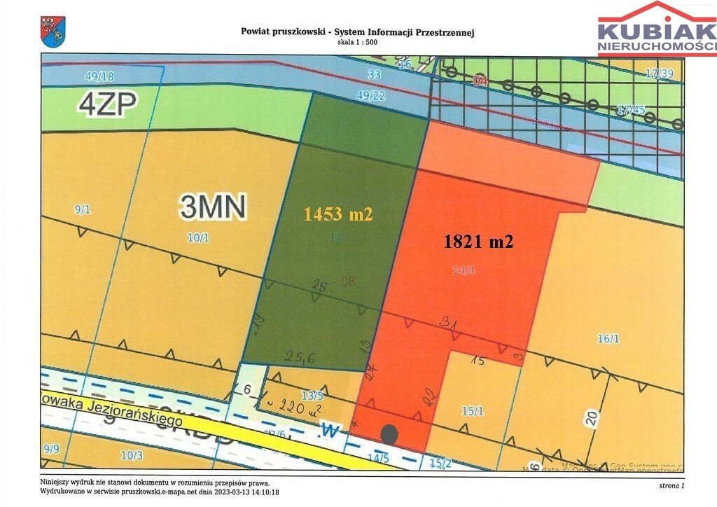 Działka budowlana na sprzedaż Pruszków, Żbików  1 821m2 Foto 2