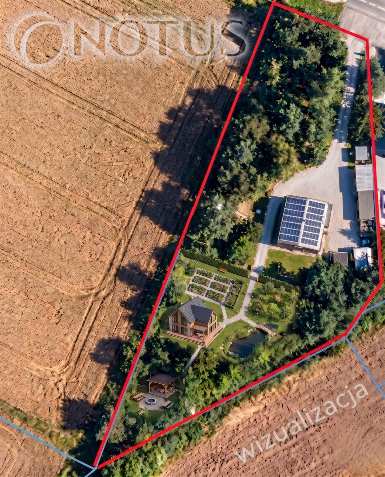 Przestronna działka 2427 m² z domem, garażami i ogrodem Paczynka  2 474m2 Foto 1