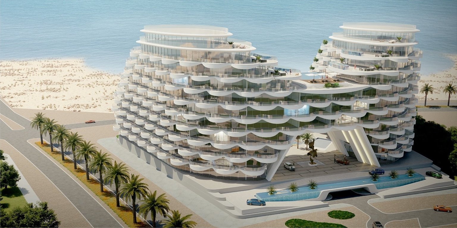 Luksusowy apartament na wyspie Al Marjan z widokiem na Jebel Jais Zjednoczone Emiraty Arabskie, Al Marjan Island, Al Marjan İsland, Al Marjan Island, Ras Al Khaimah  49m2 Foto 1