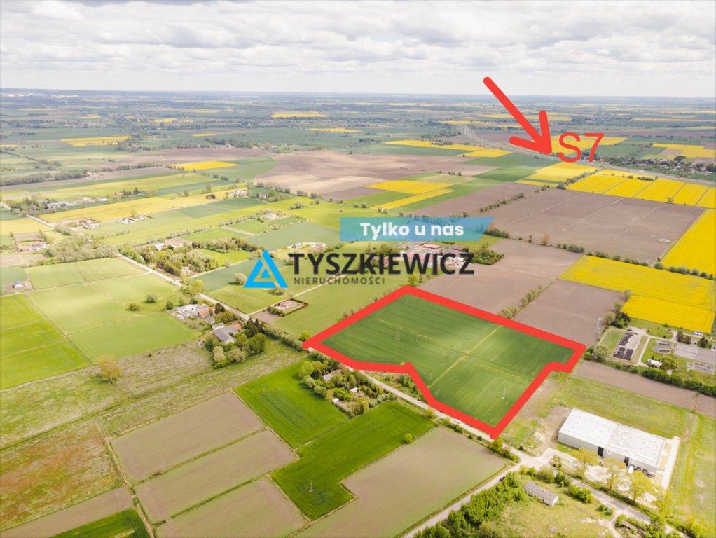 Duża działka inwestycyjna 64 086 m² przy S7, blisko Gdańska Nowy Dwór Gdański, Starocińska  64 086m2 Foto 1