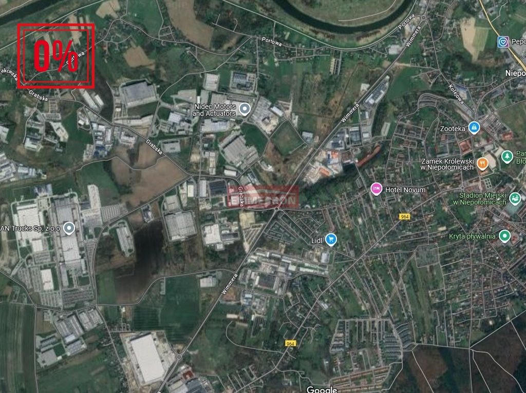 Działka 3,4ha z planem produkcyjnym, media, dojazd asfalt Niepołomice  34 300m2 Foto 1