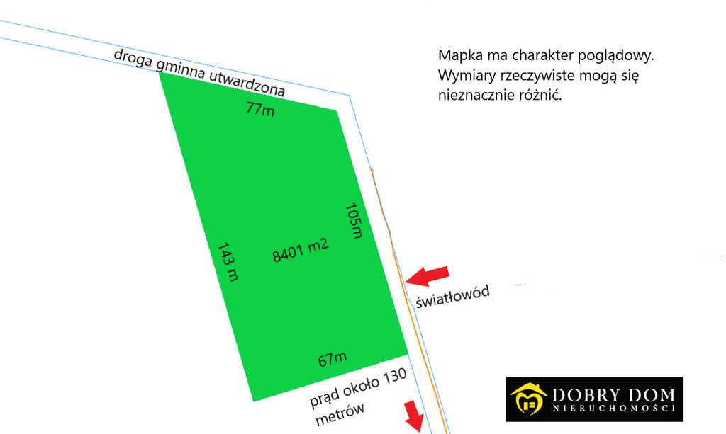 Działka 8 400 m² z warunkami na 3 domy — inwestycja Dobrzyniewo Duże  8 400m2 Foto 1