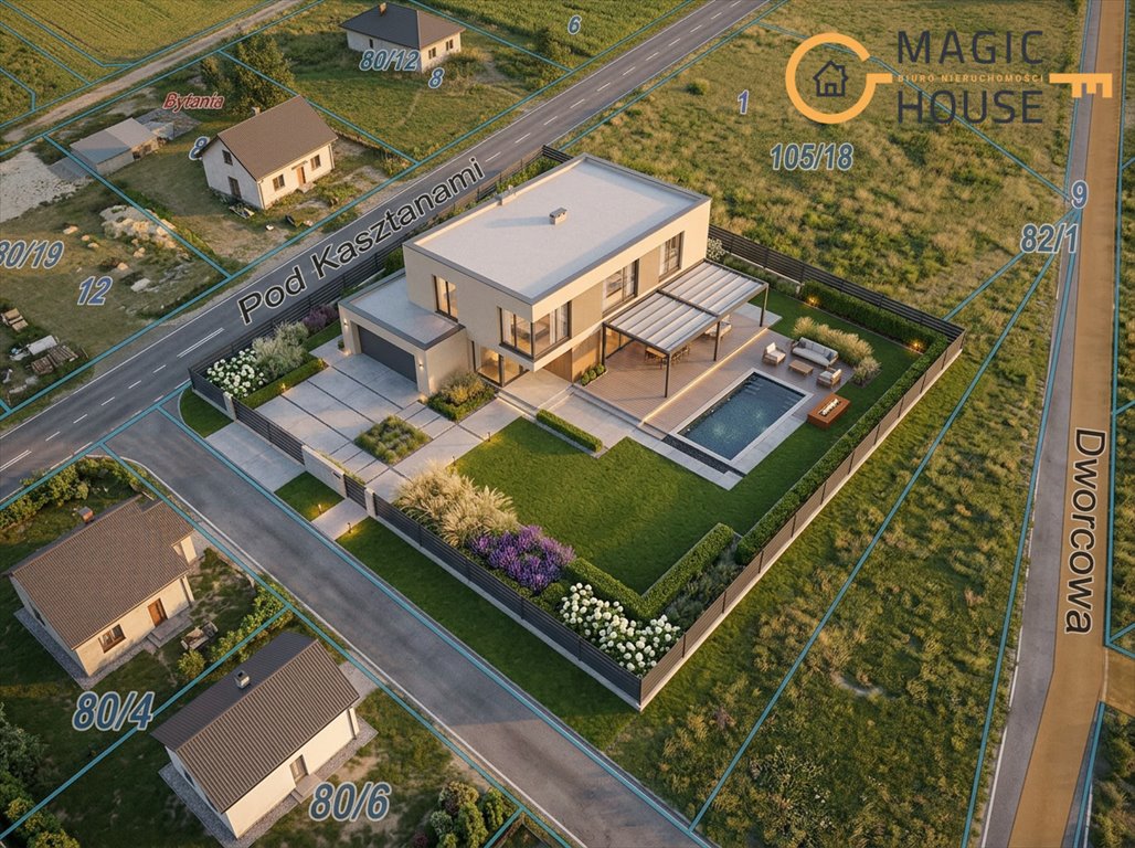 Działka 1050 m² z WZ, las, media, nowoczesna zabudowa Bytonia  1 050m2 Foto 1