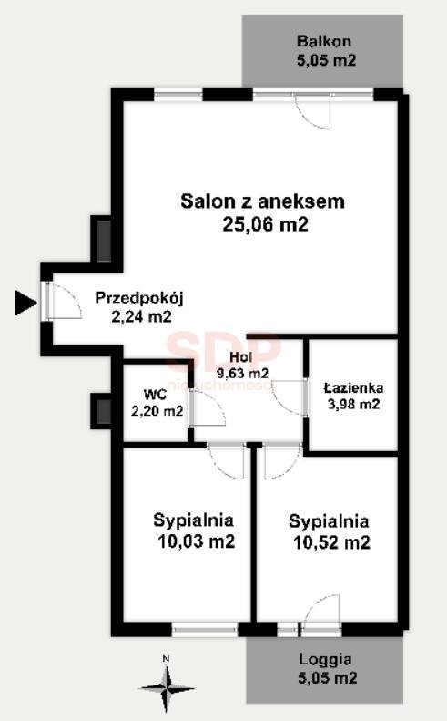 Mieszkanie trzypokojowe na sprzedaż Wrocław, Śródmieście, Kleczków, Wybrzeże Conrada - Korzeniowskiego  64m2 Foto 7