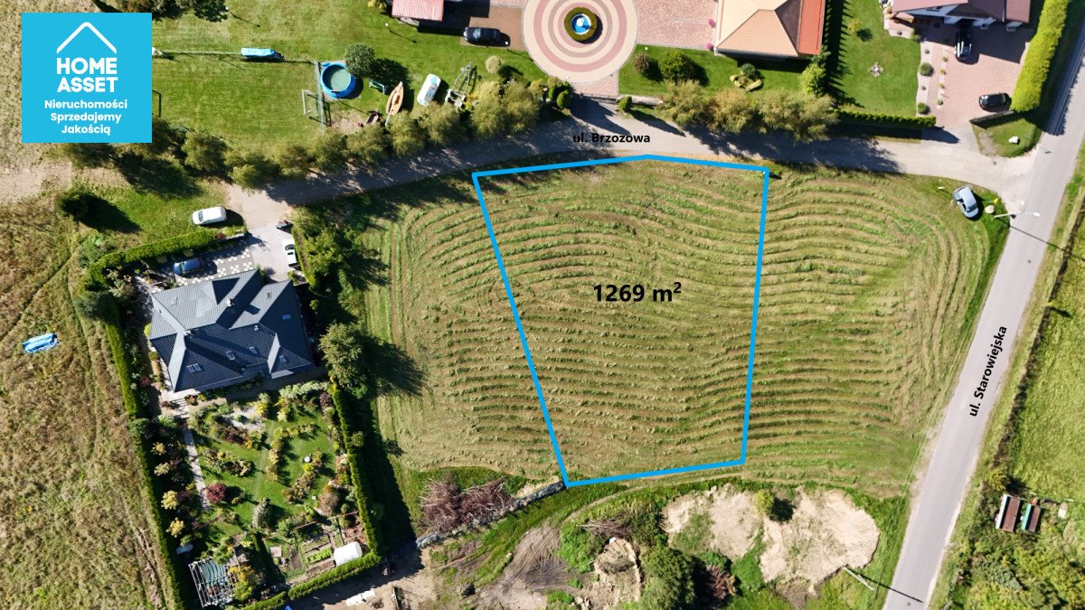 Na sprzedaż działka 1269 m² pod dom w Warznie Warzno, Brzozowa  1 269m2 Foto 1