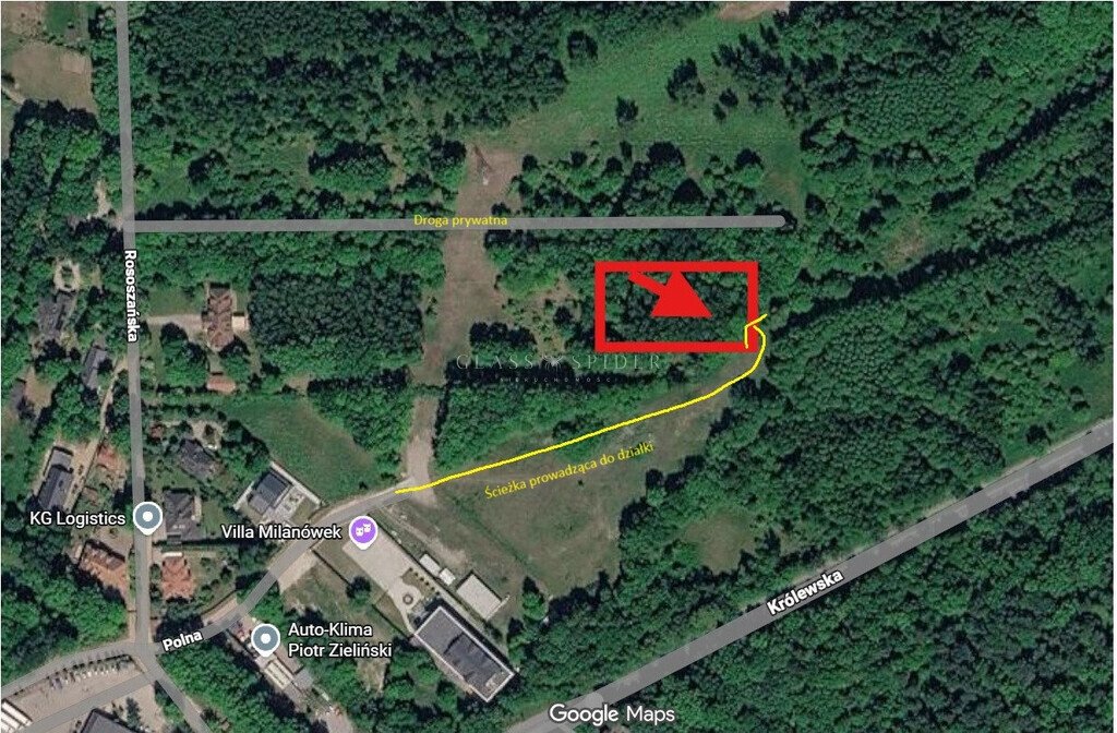 Działka 2327 m² w Milanówku (ul. Rososzańska) z prywatnością: Milanówek: Rososzańska