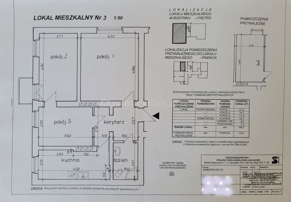 Mieszkanie trzypokojowe na sprzedaż Toruń, Dobrzyńska  68m2 Foto 18