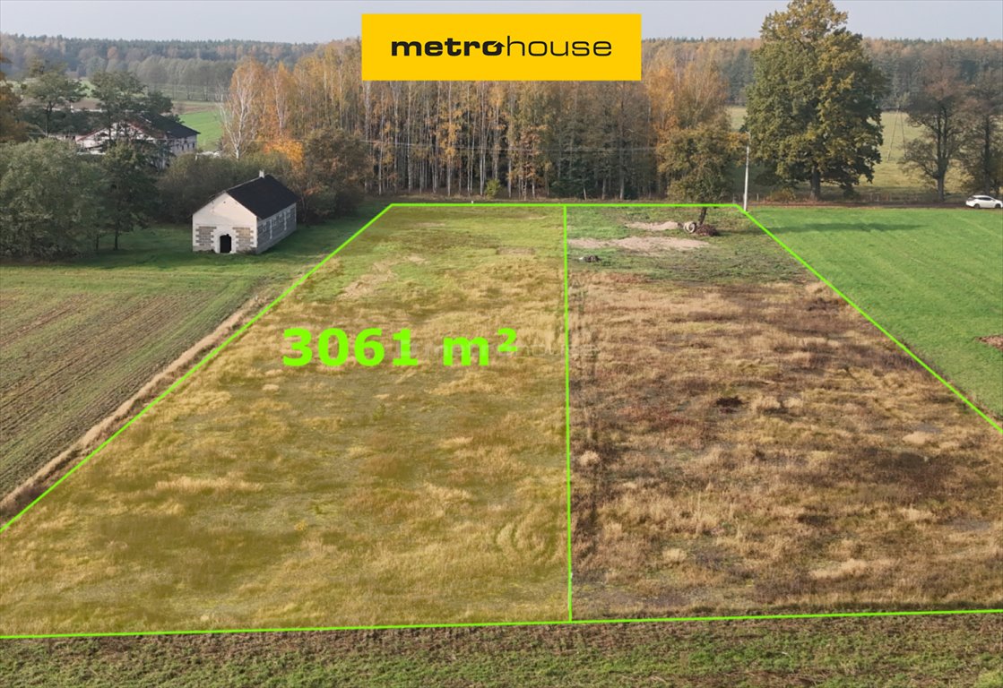 Duża działka 3061 m² z mediami, idealna pod dom lub inwestycję Obórki  3 061m2 Foto 1