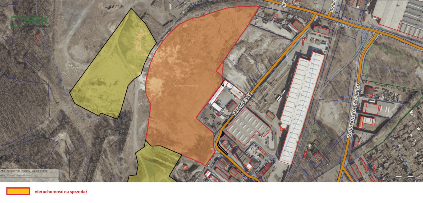Działka inwestycyjna 59 339 m² z dostępem do drogi Świętochłowice, Sztygarska i Kolonia Zygmunt  59 339m2 Foto 1