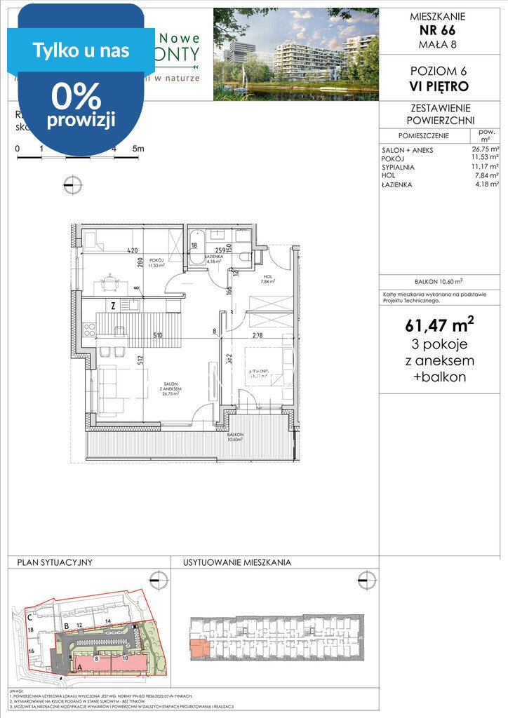Zapraszam do nowoczesnego 3-pokojowego mieszkania w Bydgoszczy Bydgoszcz, Fordońska  61m2 Foto 1