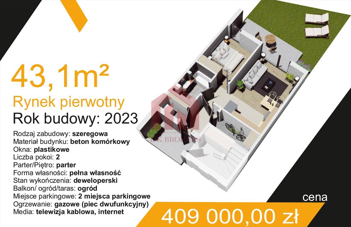 Mieszkanie dwupokojowe na sprzedaż Rzeszów, Dębina, Czesława Miłosza  43m2 Foto 1