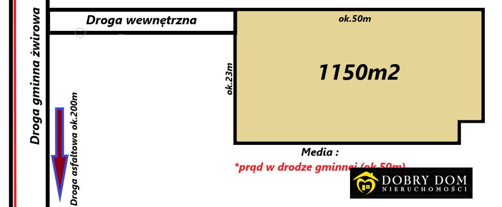 Działka budowlana na sprzedaż Dąbrówki  1 150m2 Foto 1