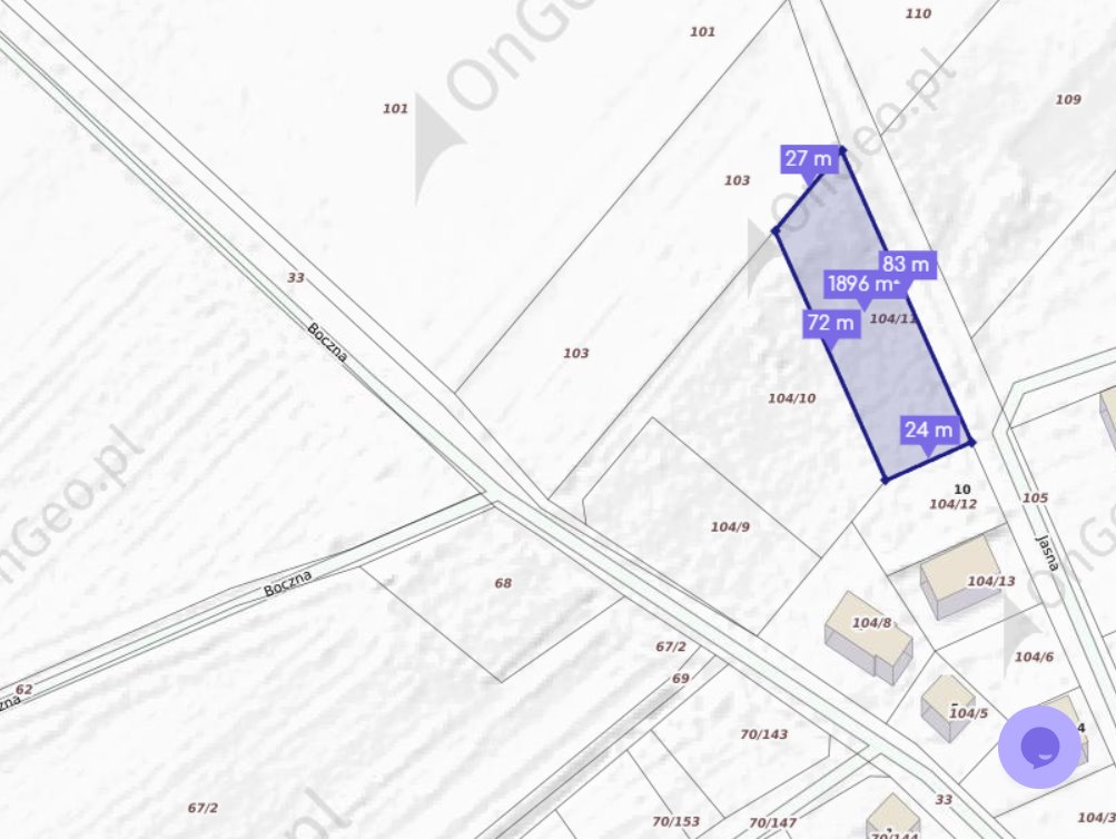 Działka 1906 m² z mediami, cicha okolica, blisko jezior Niechanowo, Jasna  1 906m2 Foto 1