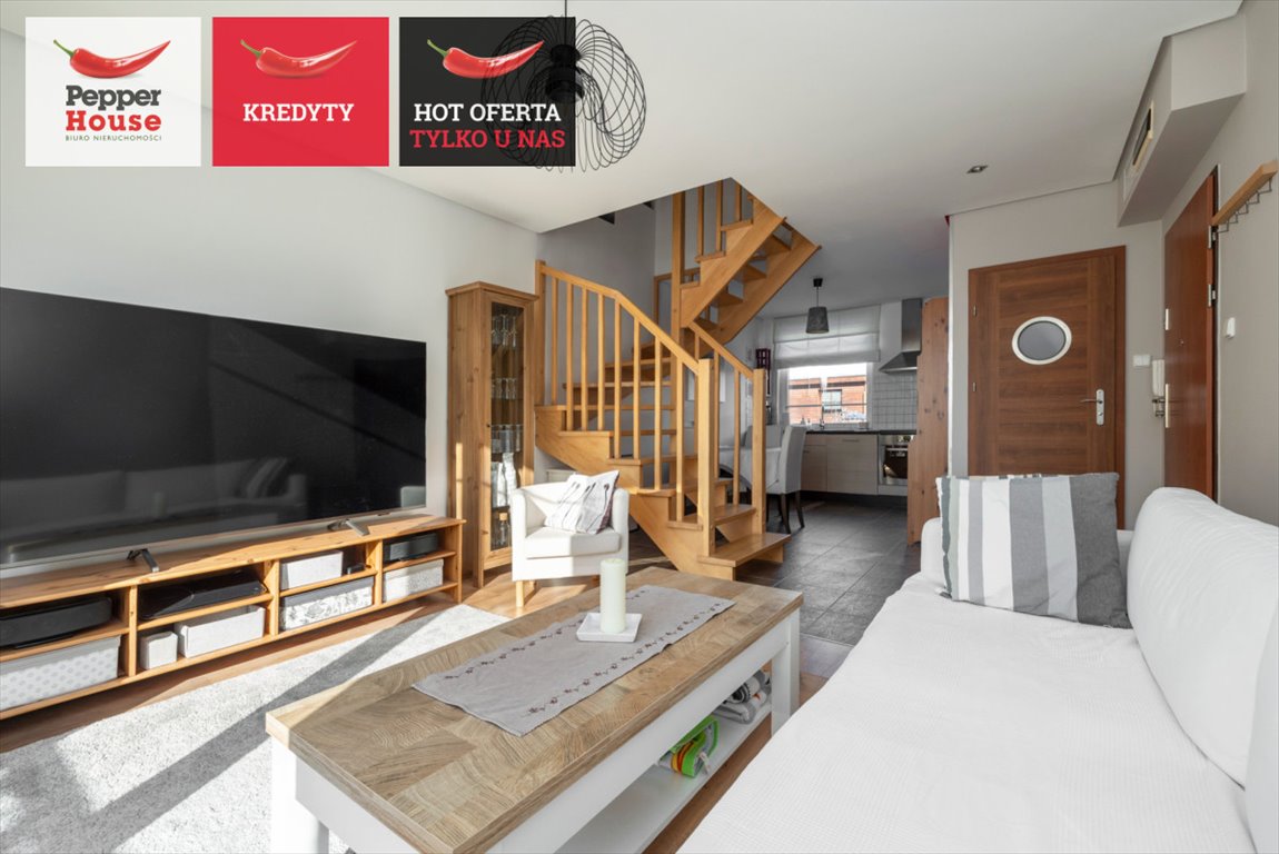 Przestronne dwupoziomowe mieszkanie 74,86 m² z balkonem i stryszkiem Gdańsk, Osowa, Międzygwiezdna  75m2 Foto 1