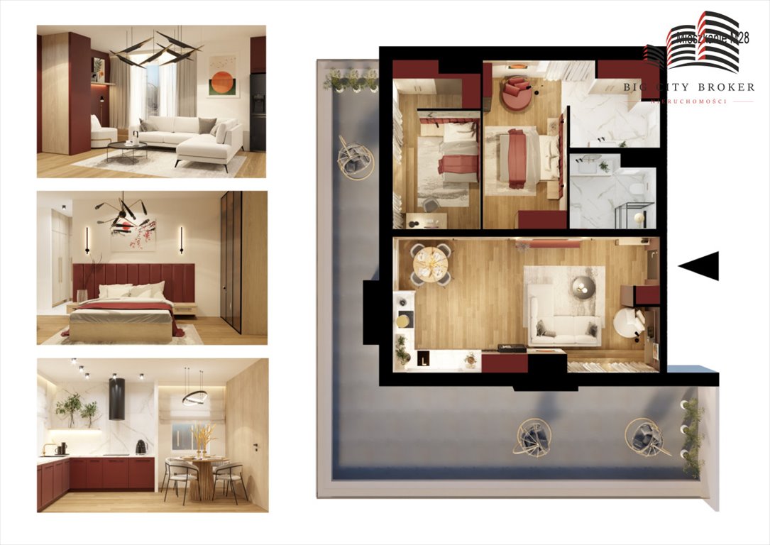 3 pokoje, 81,6 m², piętro 5, ul. Poligonowa, Sławin, Lublin