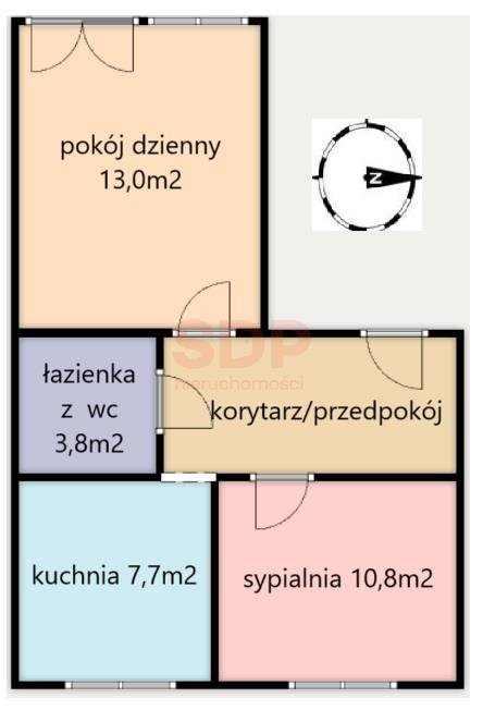 Mieszkanie dwupokojowe na sprzedaż Wrocław, Krzyki, Powstańców Śląskich, Komandorska  42m2 Foto 3