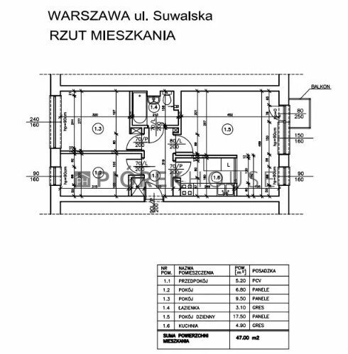 Mieszkanie trzypokojowe na sprzedaż Warszawa, Targówek, Suwalska  47m2 Foto 8