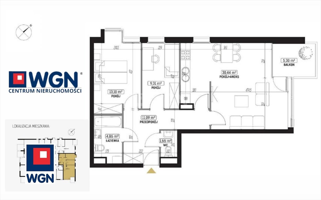 Nowe 3-pokojowe mieszkanie 68,51 m2 z balkonem w Sławinie Lublin, Sławin, Sławin  69m2 Foto 1