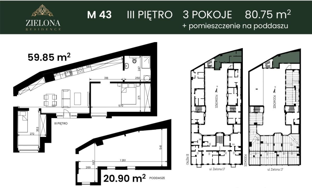 Mieszkanie trzypokojowe na sprzedaż Łódź, Polesie, Zielona  81m2 Foto 8