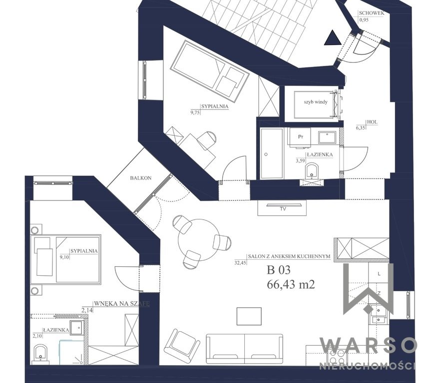 Mieszkanie trzypokojowe na sprzedaż Warszawa, Śródmieście, Piękna  65m2 Foto 2