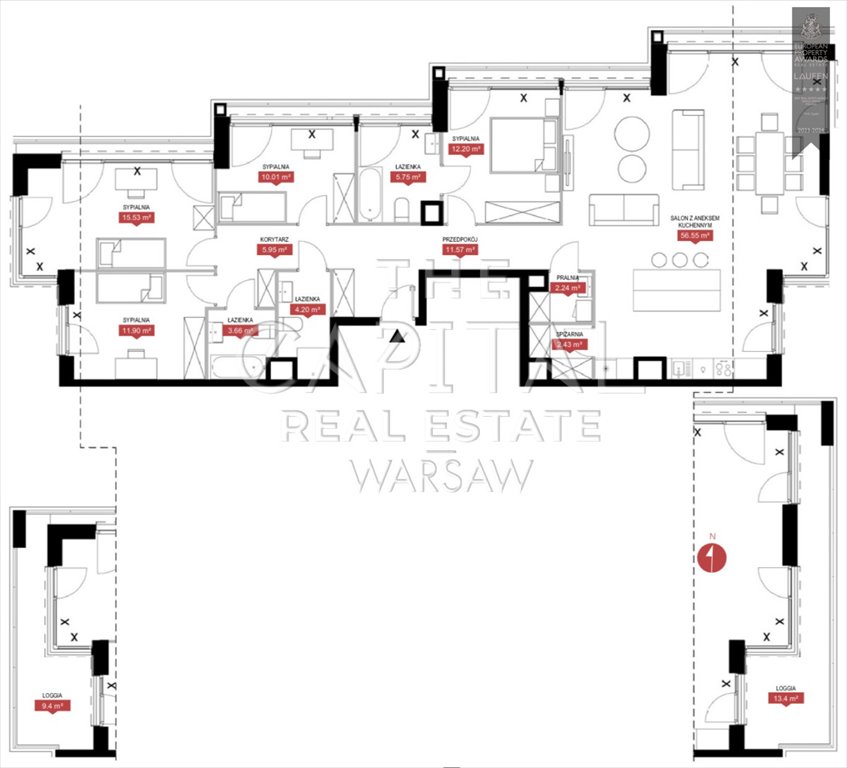 Mieszkanie na sprzedaż Warszawa, Mokotów, Wołoska  142m2 Foto 3